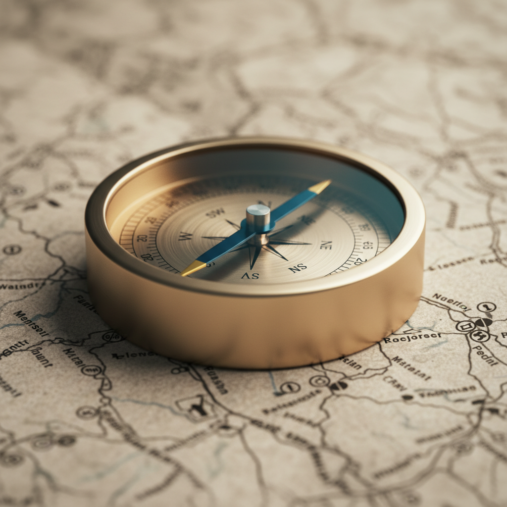 Compass or map representing our journey