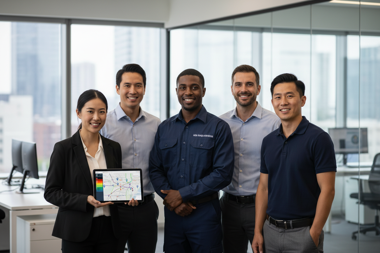 SAP Transport LLC team members smiling and collaborating